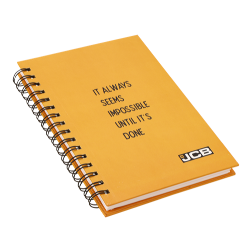 NOTEBOOK - Hard Cover Wiro,A5 Size, Hard Cover Wiro, Includes 2 Single Side Inserts, Individual Poly Pack, 80 GSM , 192 Pages