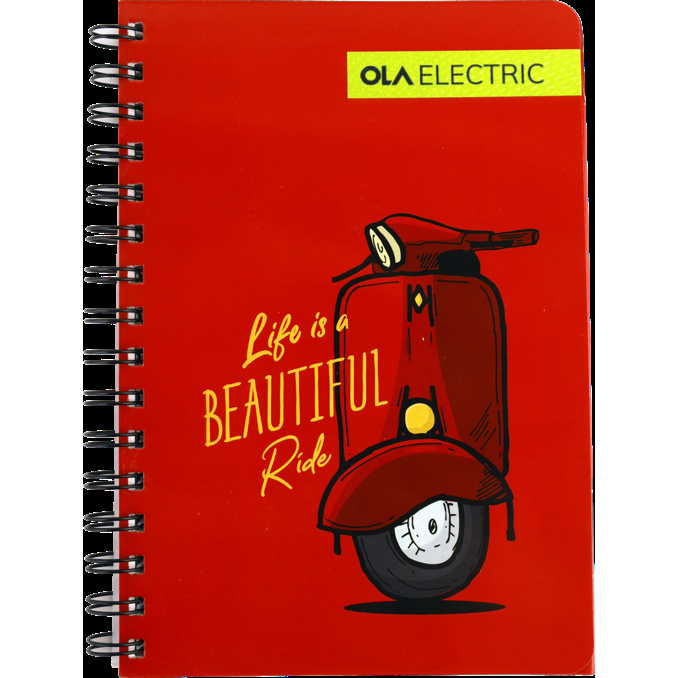 NOTEBOOK - Wiro Polypacked, Flip wiro with Sticky pad & pen A5 size, 80 GSM Paper 192 pages MOQ-300 pcs
