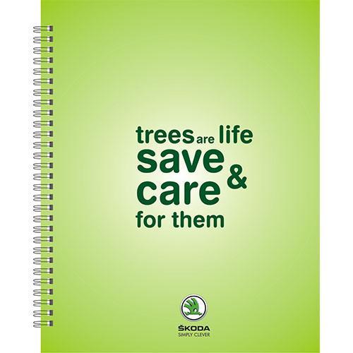 NOTEBOOK - Spiral With Corrugated box Plastic sheet cover,Nescafe Size MOQ-100pc