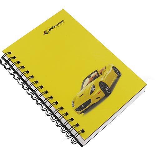NOTEBOOK - Spiral With Corrugated box MDF sheet High Gloss Cover, A5 size MOQ-100pcs