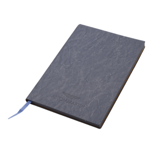 NOTEBOOKS - A5 SIZE, 80 GSM PAPER, 80 SHEET, 160 PAGES. CRIUSHED PU NOTEBOOK, COLOR : DARK GREY WITH EDGE COLORING,, WITH BOX