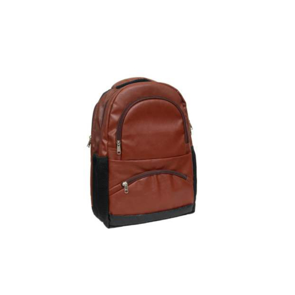 BROWN PU BACK PACK BAG
