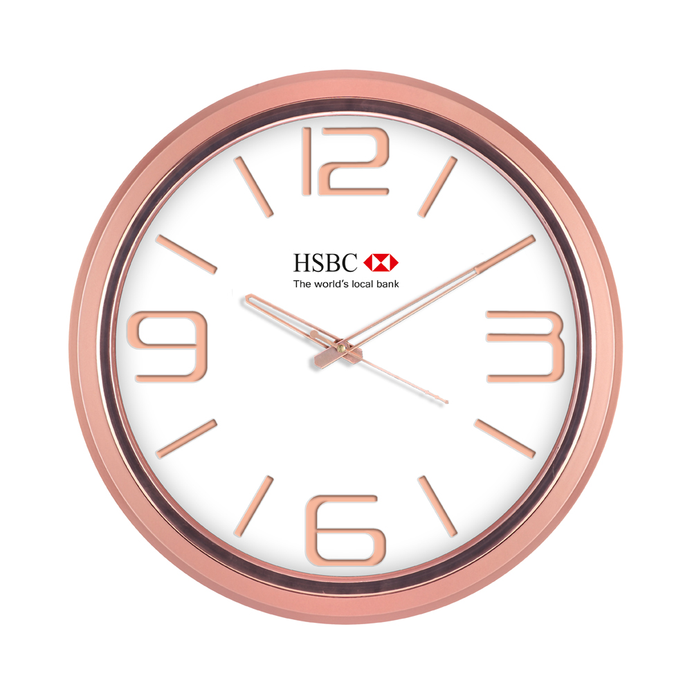 [60033] Wall Clock - 3D Number - Dimension	12.75"Round