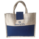 Heavy Duty Jute Cotton Shopper Bag (38 x 31x 10 cm ), 11 Litre