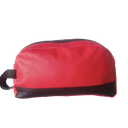 Red & Black Hand Pouch: Rexine Composition with Single Compartment (14 x 24 x 6 cm)