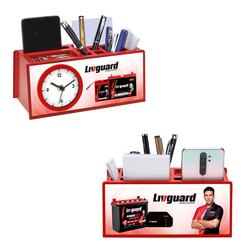 Penstand With Clock - Multipurpose - Livguard