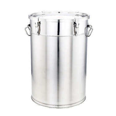Large Stainless Steel Food, Water, Oil Storage Container With Airtight Locking Lid - 25 Litre