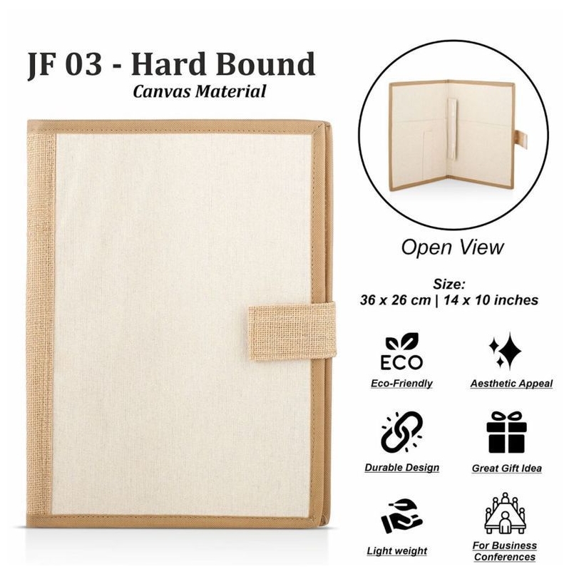 Jute folders - Hard bond 36x26 cm JF 3 