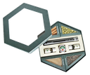 Hexagonal Window Box (Spice Box) with polycover packing (3 x 24 x 27 CM)