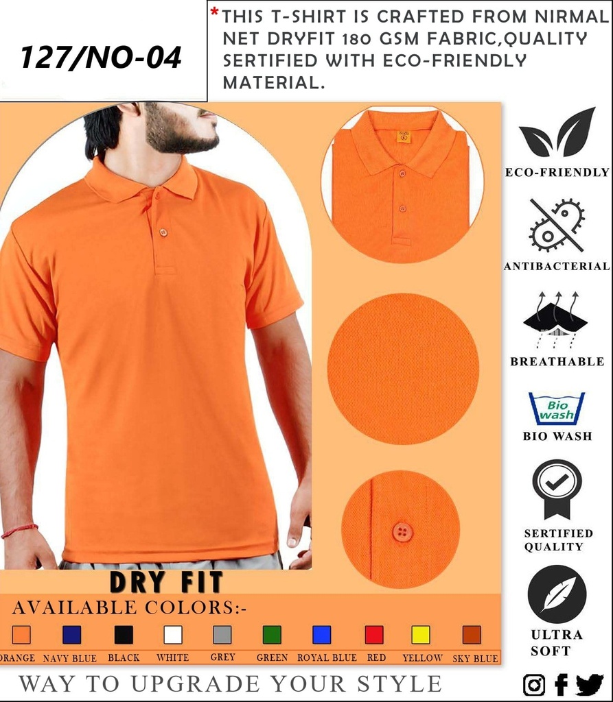 T-SHIRT POLO DRY FIT - 200 GSM