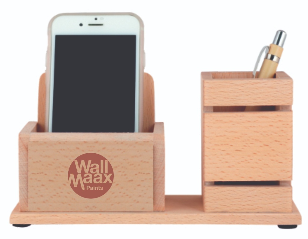 WOODEN PENSTAND - Size : 19 X 10 CM, Weight : 340 GM (APPX)
