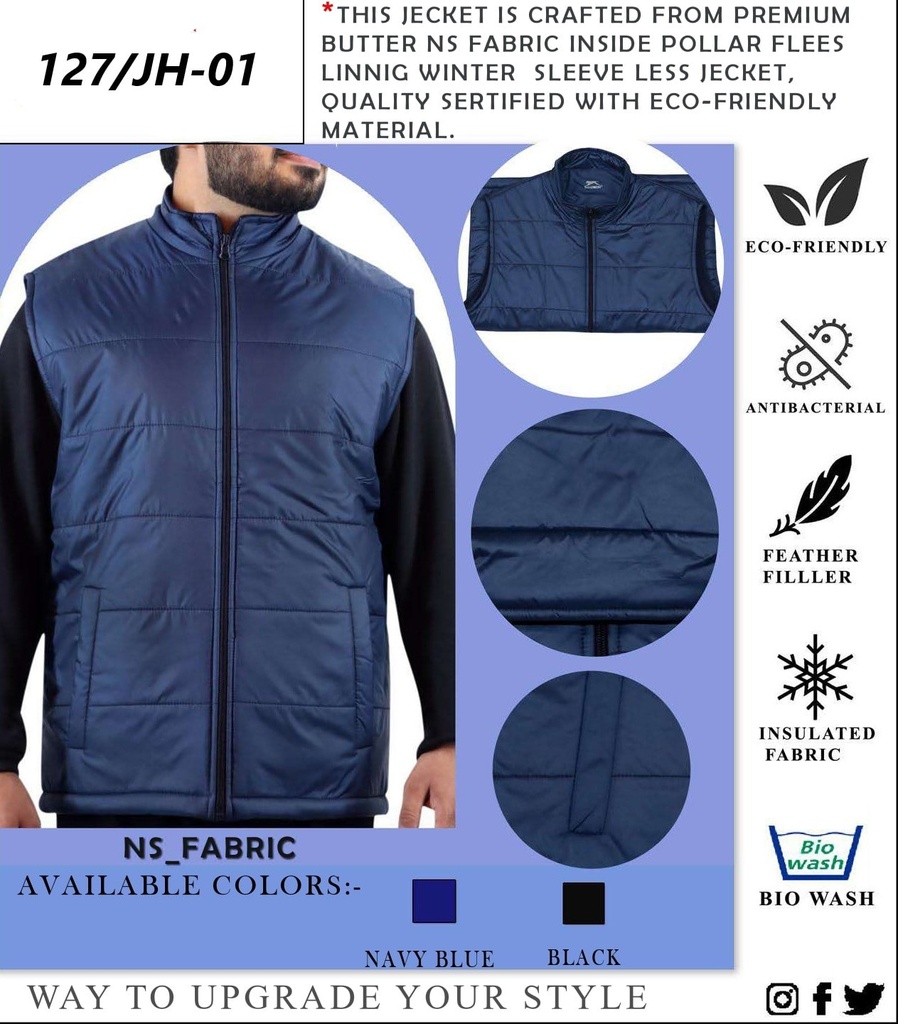 Jacket Half Premium Butter NS Fabric Polar Fleece Inside