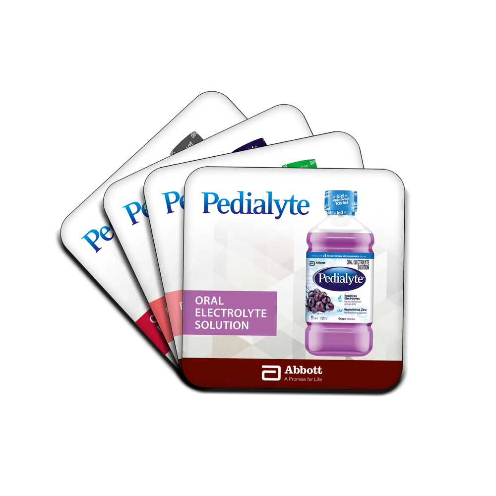 Coasters - Mdf - Set Of 4 - Pedialyte