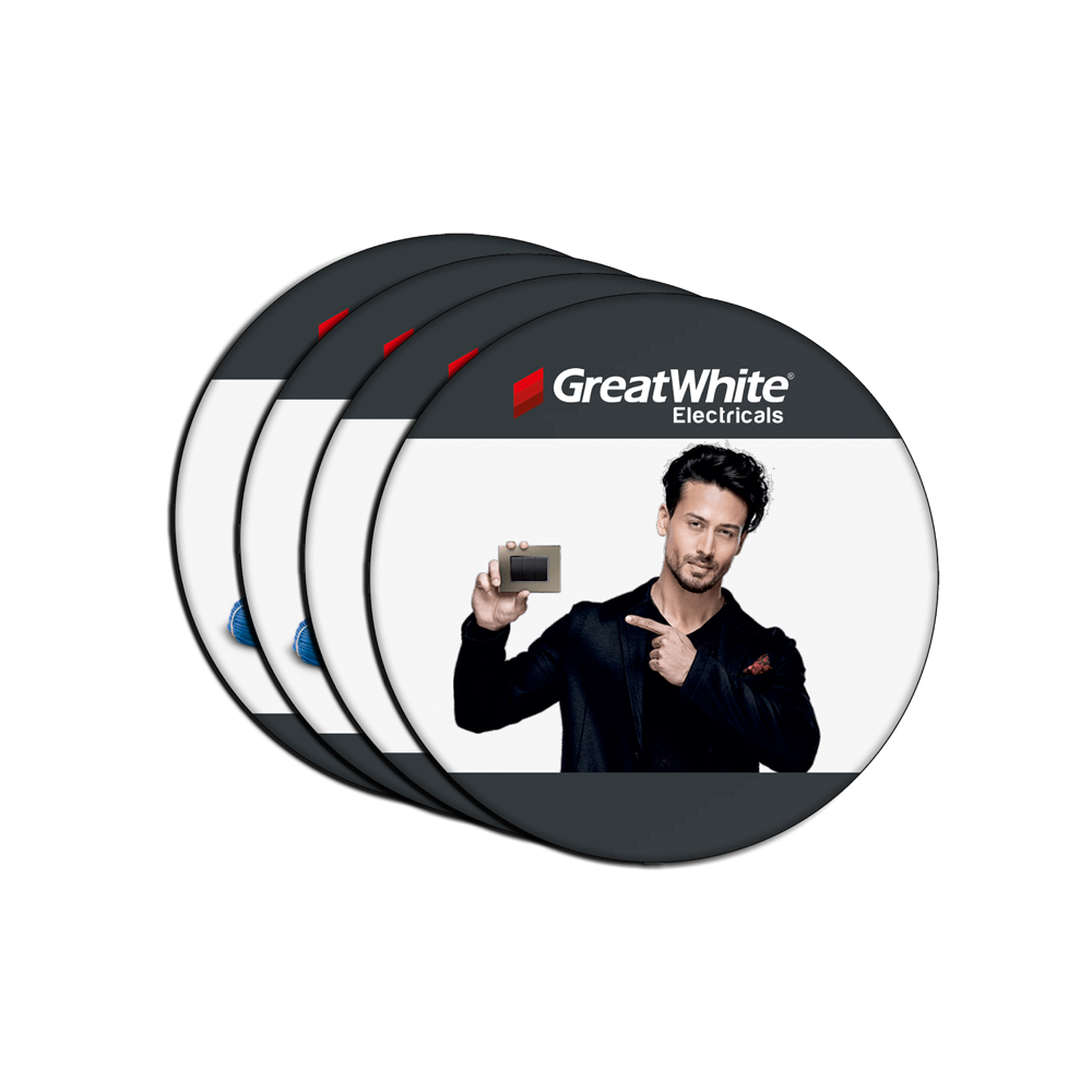 Coasters - Mdf - Set Of 4 - Great White