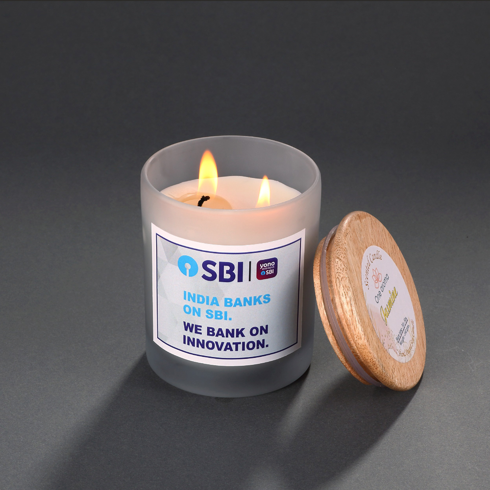 Scented Candles - 160 Grams, Fragrance - Jasmine - Sbi Bank