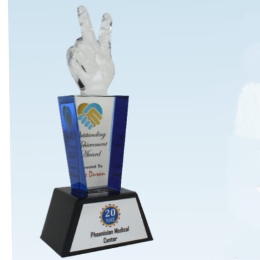 Size : 11" Victory Acrylic  memento 