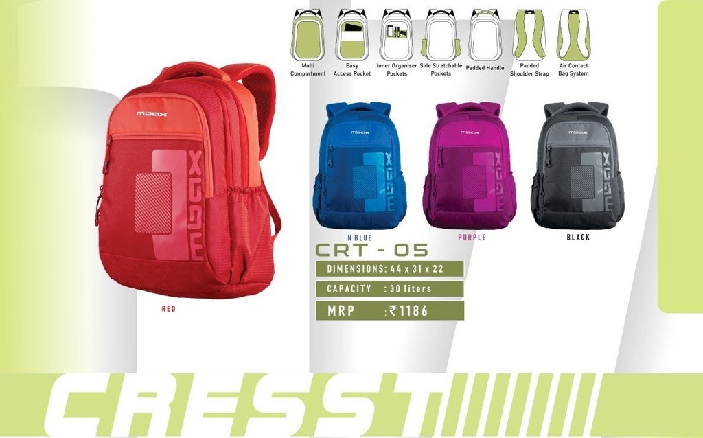 BACKPACK BAG 30L(44X31X22cm)