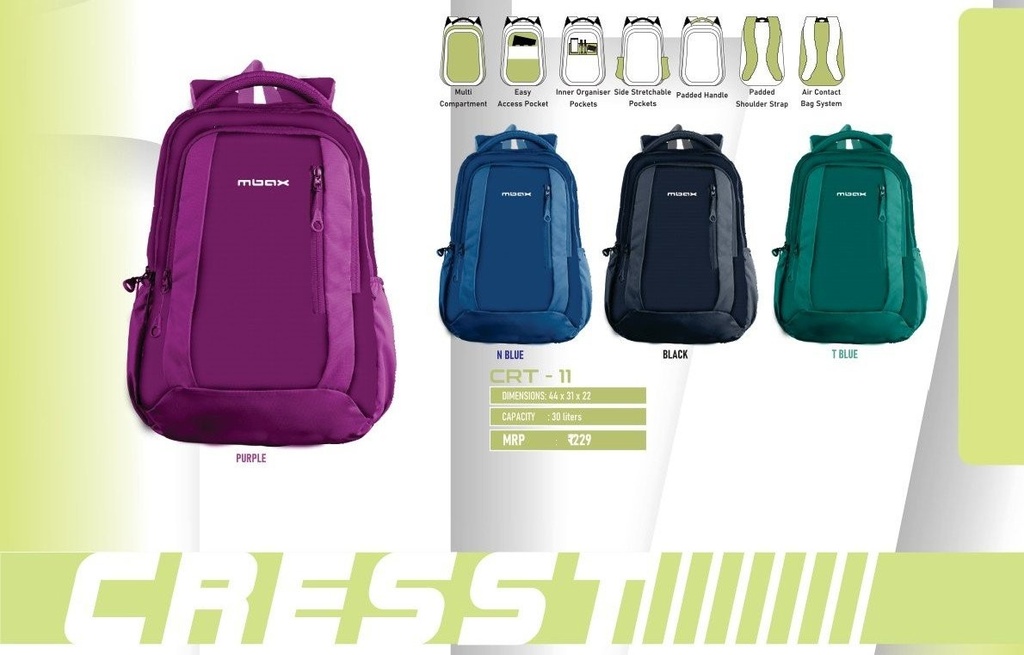 BACKPACK BAG 30L(44X31X22cm)