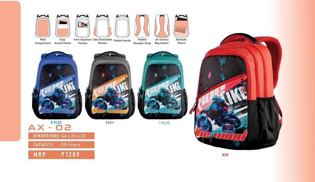 BACKPACK BAG 35L(46X33X23cm)