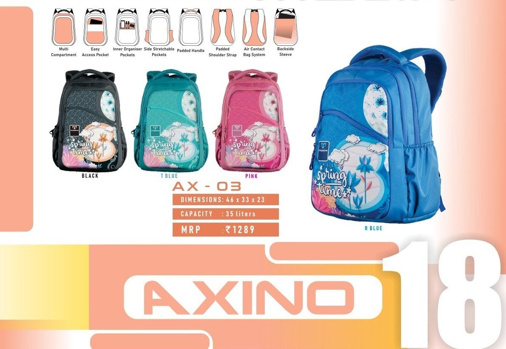 BACKPACK BAG 35L(46X33X23cm)