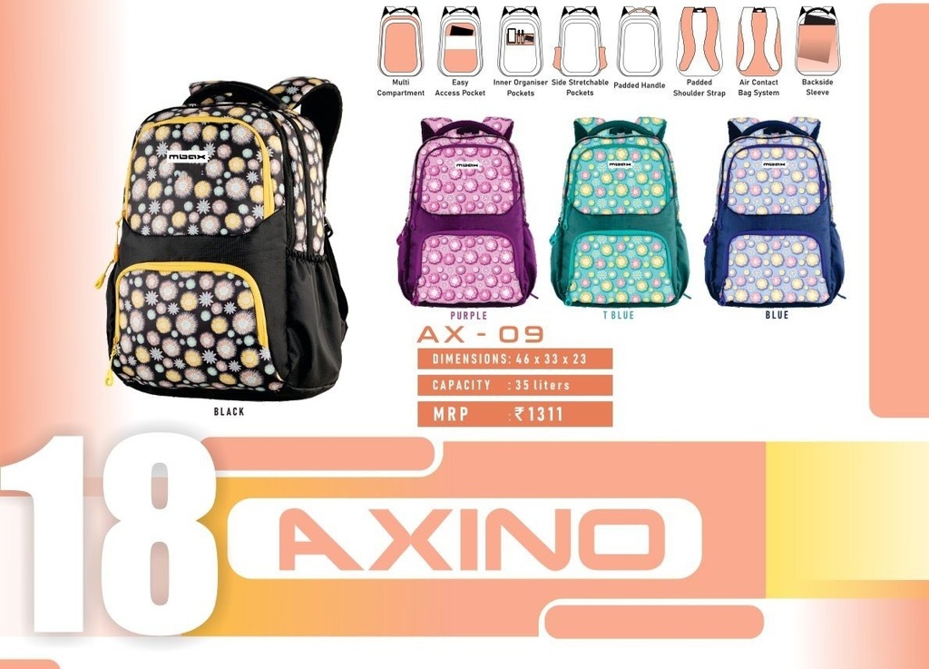 BACKPACK BAG 35L(46X33X23cm)