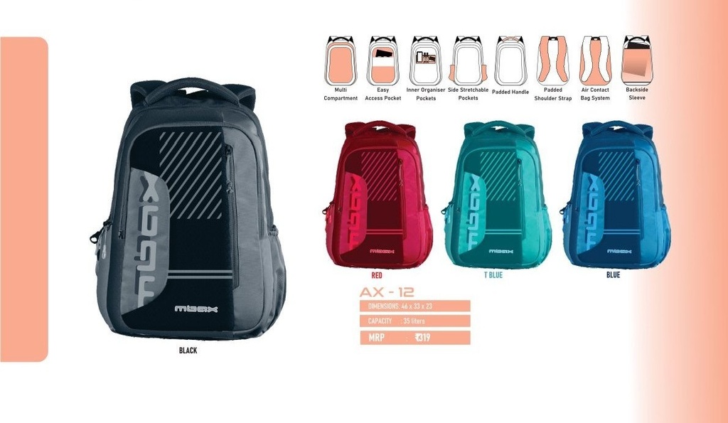 BACKPACK BAG 35L(46X33X23cm)