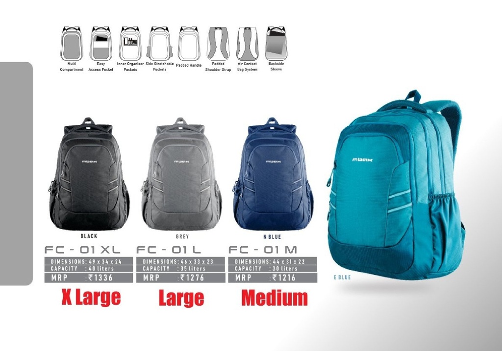 BACKPACK BAG LARGE 35L(46X33X23cm)