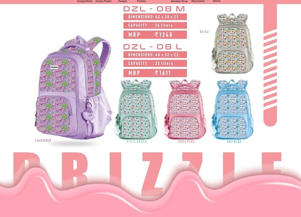 BACKPACK BAG MEDIUM 26L(42X30X21cm)
