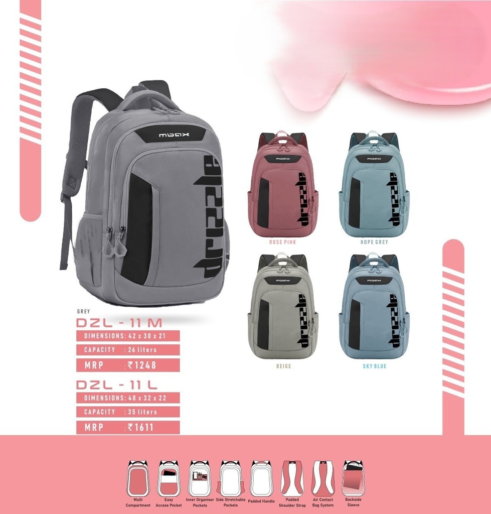 BACKPACK BAG MEDIUM 26L(42X30X21cm)
