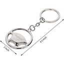 Premium Quality Metal Steering Wheel Keychain - Ideal For Cars, Bikes, And Home Decor
