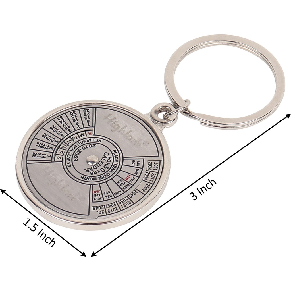 Timeless Elegance 50-Year Calendar Keychain: A Compact, Stylish, And Functional Accessory For Timeless Journey