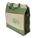 Heavy Duty Jute Cotton Shopper Bag With Zip (38 X 36 X 13 Cm)