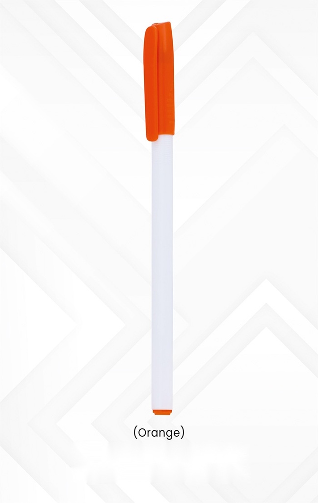 plastic ball pen(blue,red & orange) with polycover packing