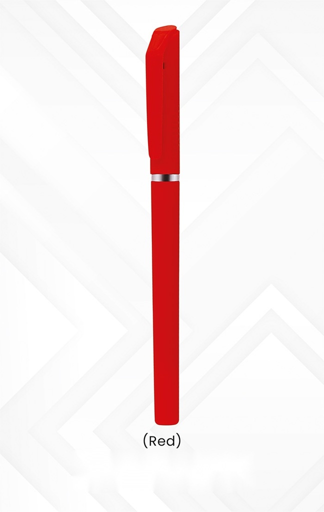 plastic ball pen (white +blue+red) with polycover packing