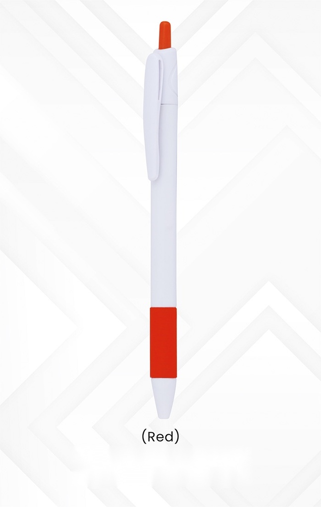 plastic ball pen (Blue+Orange+Green) with polycover packing
