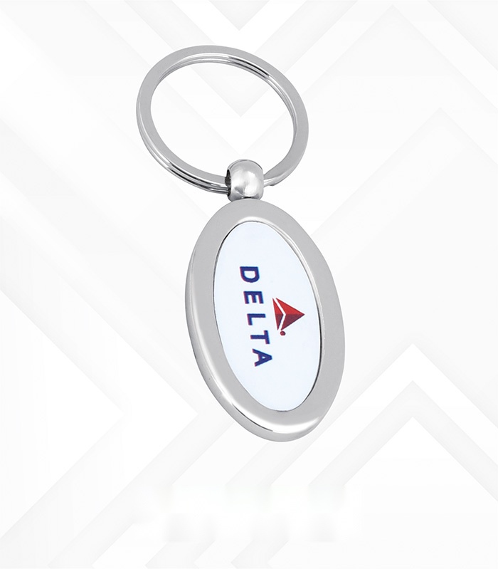 Metal keychain with PVC Pouch
