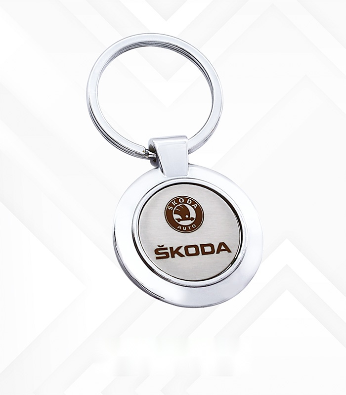 Metal keychain with PVC Pouch