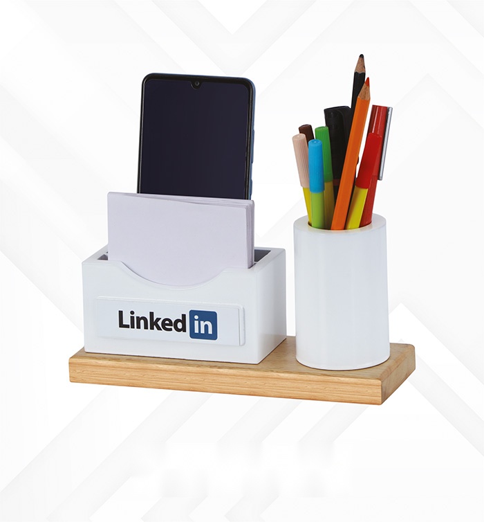 Multipurpose Wooden Penstand - Size : H: 10.5 x L: 7.5 x W: 20 CM