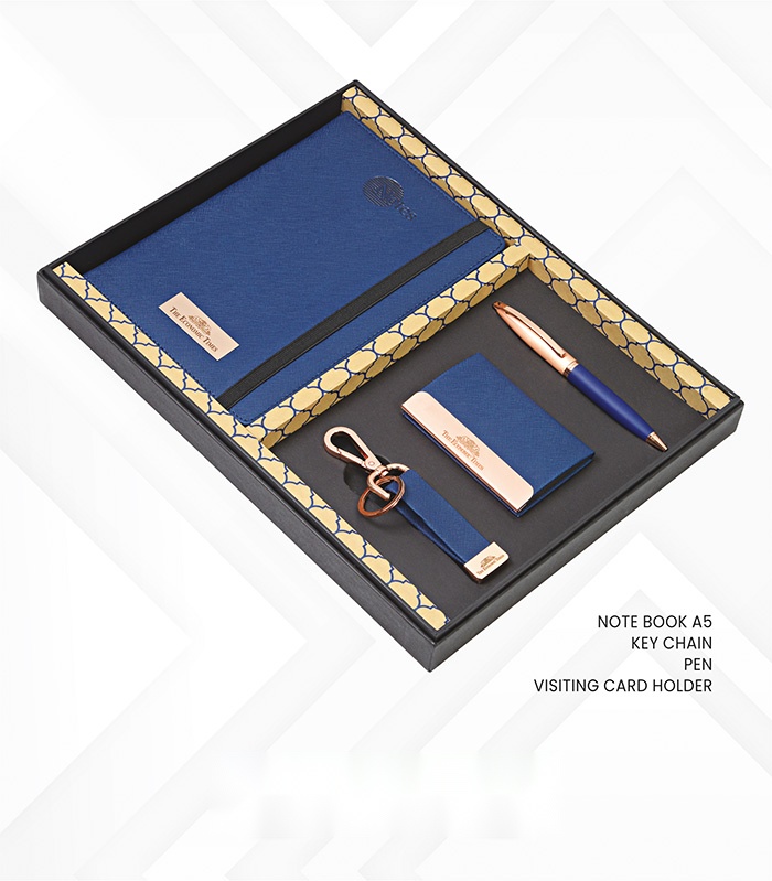 Pen, Key Chain, V. Card Holder & Note Book (4pc set)