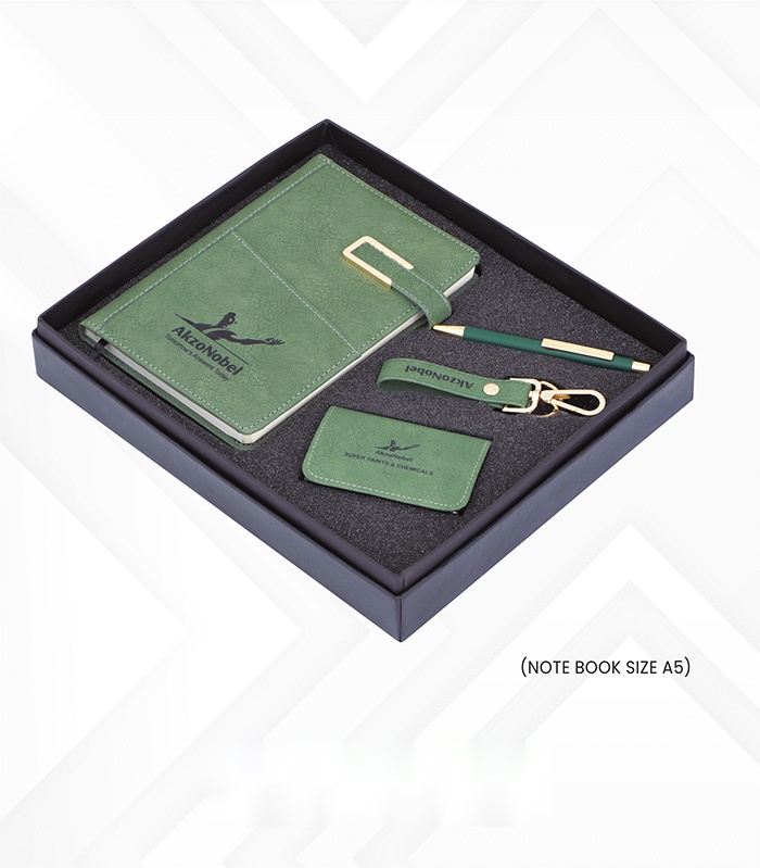 Pen, Key Chain, V. Card Holder & Note Book (4pc set)
