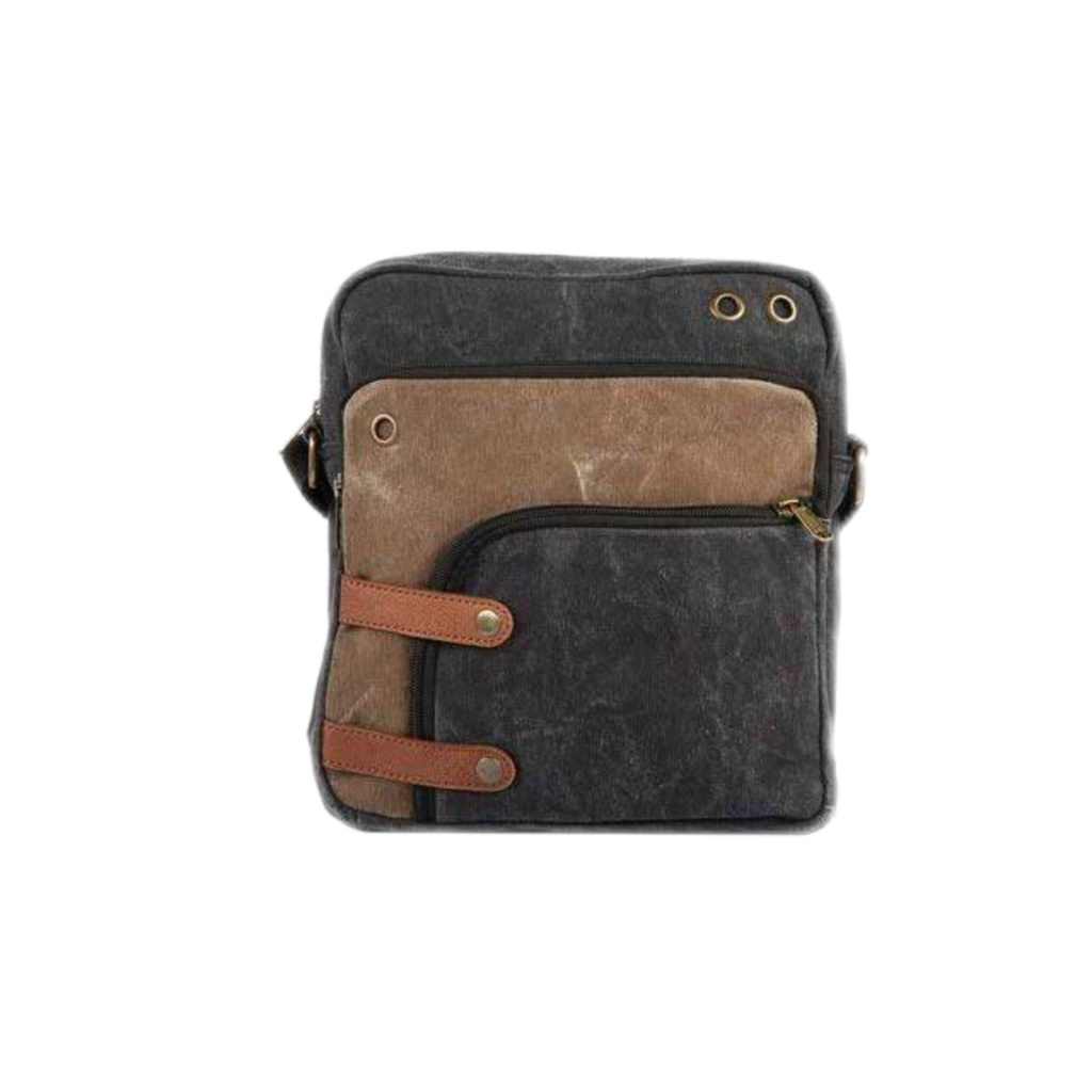 Compact Tech Tote Two Zippered  Pocket Bag