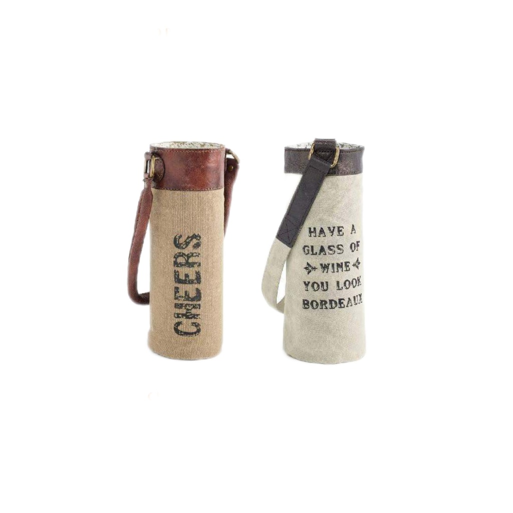 [60608] Vino Virtuoso Double-Stitched Canvas Wine Tote