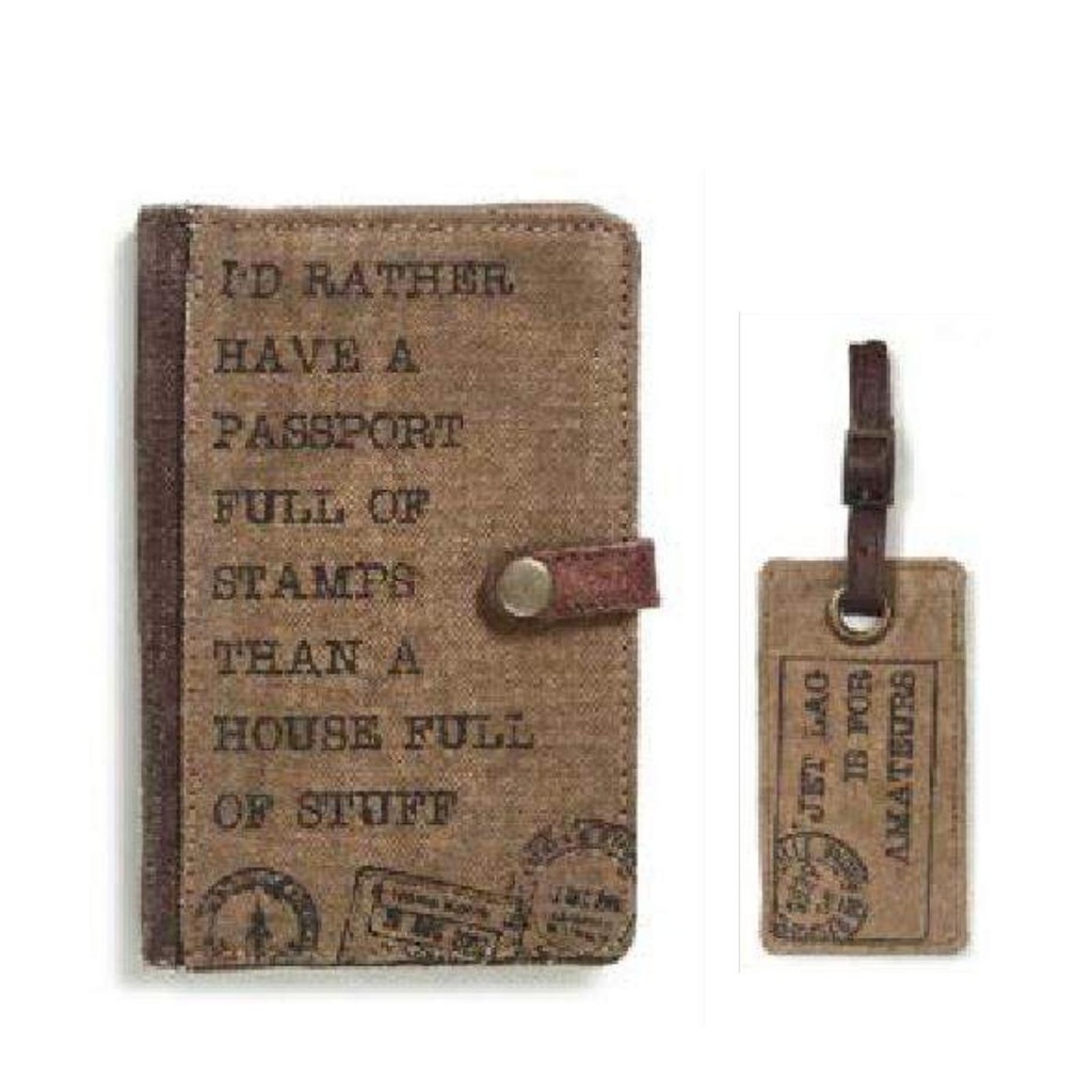 [60611] Pack Of Travel Passport Holder Credit Card Wallet Case And Luggage Tag 