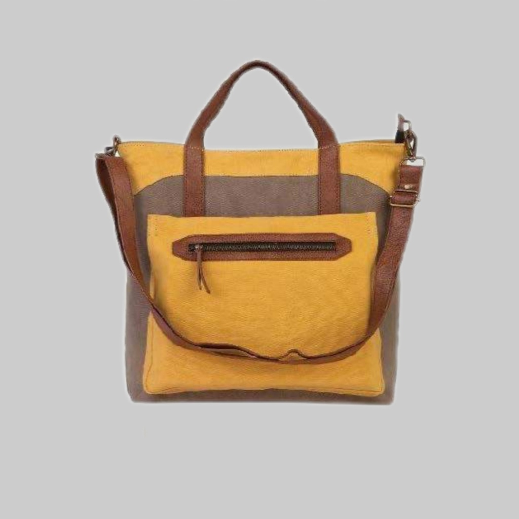 [60631] Golden Rod Farrah Tote With Luxurious Details