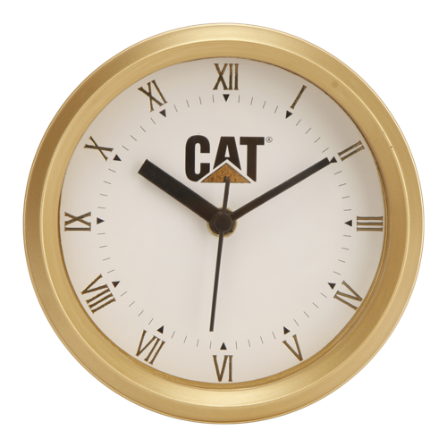 [60676] Cat Table Clock - Gold Leaf Dial Size : 6" Dial Size : 5"