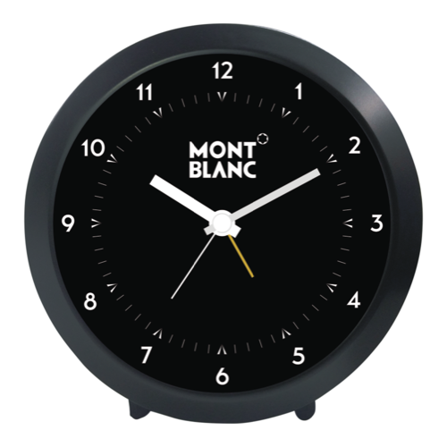 [60682] Mont Blanc Table Clock ( Alarm Clock ) - Size : 5" Dial Size : 4"