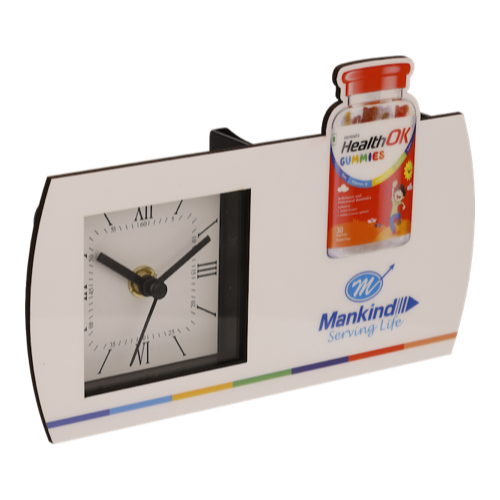 [60703] Mankind Table Clock - Size :  3.5"X7.5"