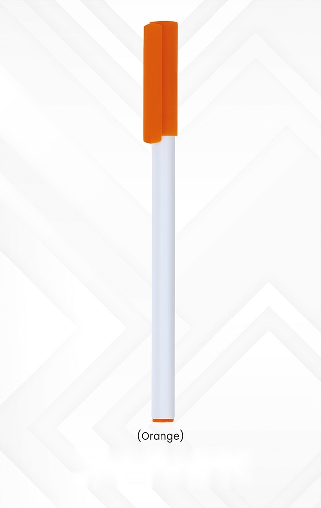 [63418] plastic ball pen (blue,red & orange) with polycover packing