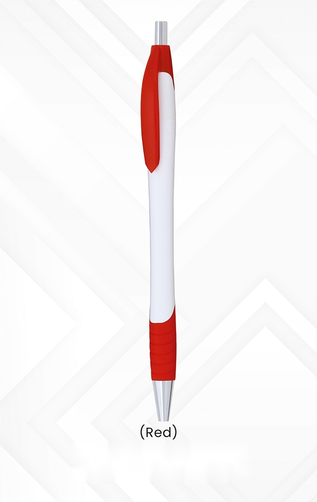 [63426] plastic ball pen (red & blue) with polycover packing