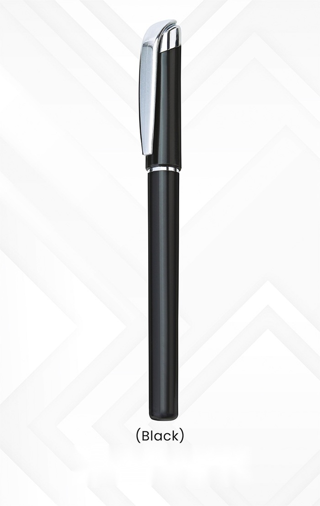 [63441] plastic ball pen (Black & Blue Gel Ink) with polycover packing